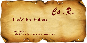 Csóka Ruben névjegykártya